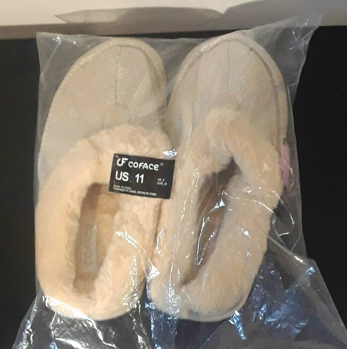 Coface Women's Slippers / House Shoes Beige Large Size US 11 / UK 9 / EUR 43-image