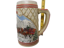 Vintage Budweiser Series A Anheuser Busch Holiday Beer Stein Mug Clydesdale 1985
