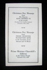 Addresses by Winston S. Churchill, King George VI, Mackenzie King, 1940
