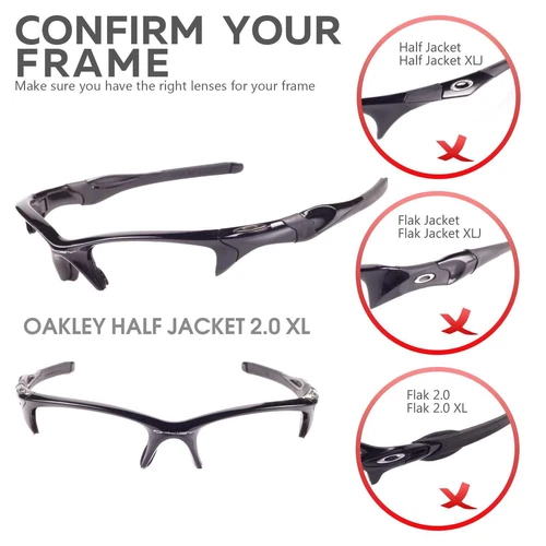 Walleva Replacement Lenses for Oakley Half Jacket 2.0 XL -Multiple Options image 2