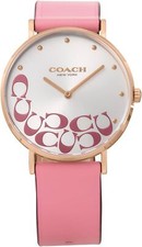 Coach Watch PERRY Silver Dial Quartz 36mm 14504135 Women's Pink