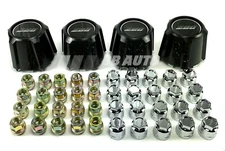 Black 15" Wheel Center Caps Lug Nuts & Chrome Covers NEW for 82-92 Camaro Z28