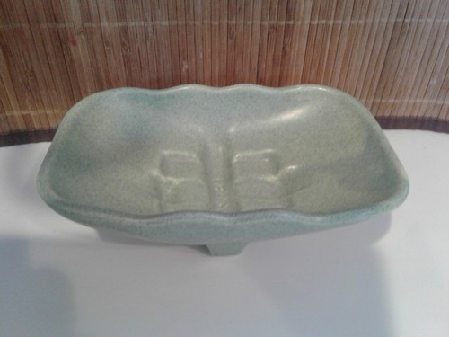Vintage McCoy Pottery Art Ashtray ~ Planter 1803 in Sage Green - Bild 1 von 5