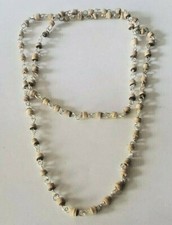 Tulsi Prayer Mala Necklace Metal Linked 2mm Beads 22 inches long - US Seller
