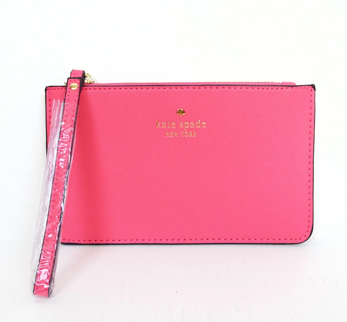 Kate Spade New York Pink Leather Wristlet Wallet Clutch Pouch Sleek Travel  Party