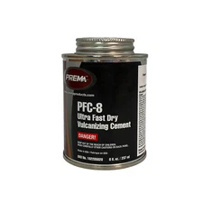 PREMA PFC-8 Ultra Fast Dry Vulcanizing Tire Patch Cement, 8oz Can with Brush Top