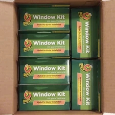 Case of 6 Window Film Kits Duck 287408 Rolled Shrink Clear 84" x 120" Brand New