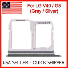 ORIGINAL LG V40 G8 ThinQ V405 Sim Card MicroSD Card Tray Phone Part Gray Silver