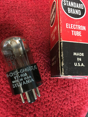 JAN-CHS-6H6GT/G  VT-90A SYLVANIA   VINTAGE TUBE NOS