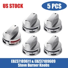 Genuine For LG Set of 5 # 4 (EBZ37189611) Knob & 1 (EBZ37189609) Range Oven Knob