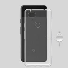 Shock Absorbing Transparent Slim Soft Back TPU Cover Case fit Google Pixel 3a XL