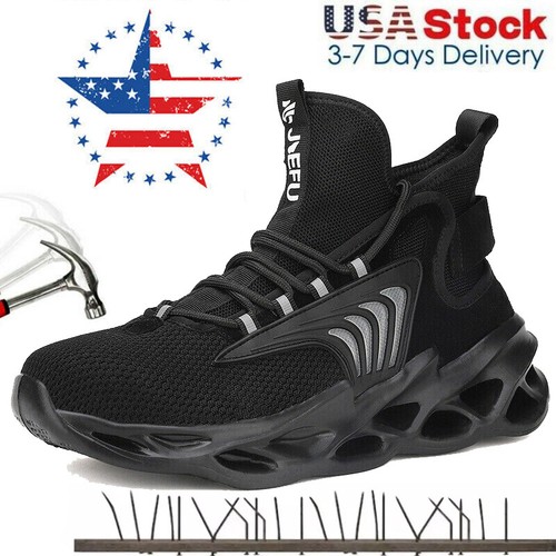 Mens Waterproof Work Boots Steel Toe 