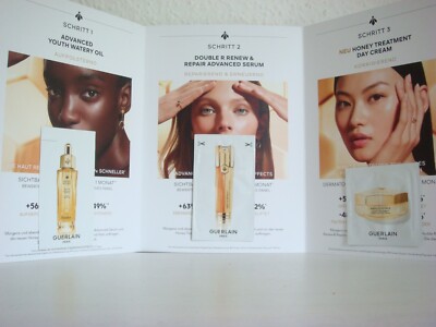 Guerlain Abeille Royale 3 Proben Hautreparatur Tagespflege Set neu