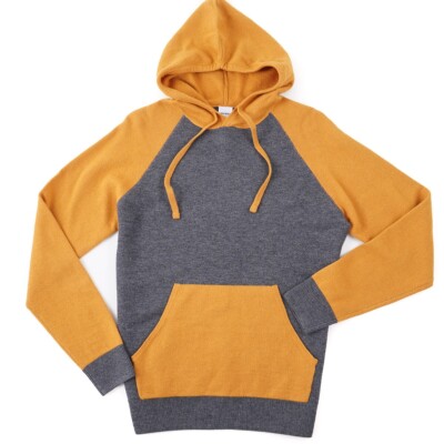 Aspesi Colorblock Patterned Soft Knit Wool Hooded Sweater M Hoodie New