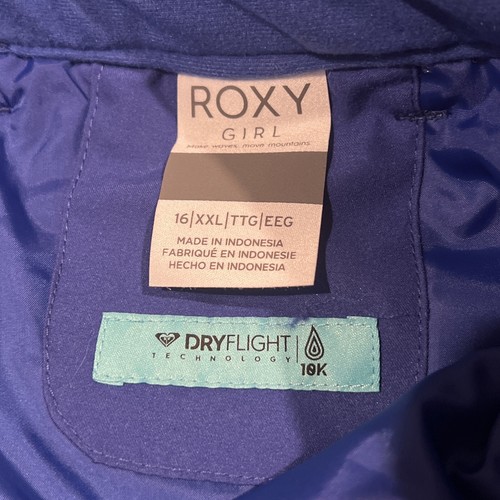 Roxy Backyard Girls Snow Pants with Dry Flight Technology 10K Blue Sz 16-XXL - Picture 8 of 12
