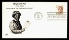 DR WHO 1980 FDC INDIAN SEQUOYAH GLEN CACHET M75229