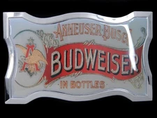 SB13128 *NOS* REALLY NICE **ANHEUSER-BUSCH BUDWEISER** BEER ADVERTISEMENT BUCKLE