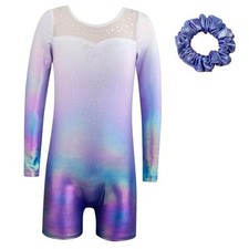 Gymnastics Leotards for Girls Toddler Tumbling 9-10 Years Purple Diamond