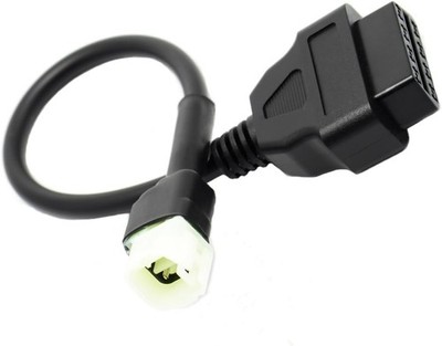 OBD2 OBDII 4 Pin Plug Diagnostic Cable Adapter Compatible with Honda Motorcycle