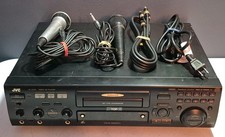 JVC XL-SV22BK Karaoke Video CD VCD CD G Player- w/Power/RCA/2 Microphones Tested