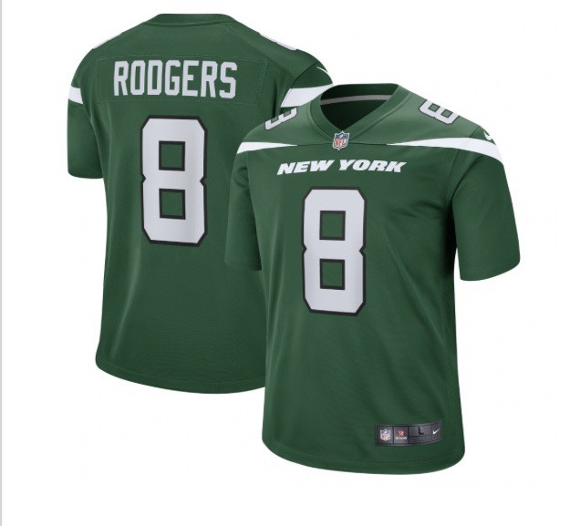 Aaron Rodgers New York Jets Nike Game Jersey-Green XL BRAND NEW IN PACKAGE.