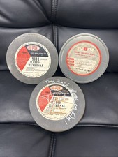 Set of 3 - 16mm Metal Film Tin Canisters 7"