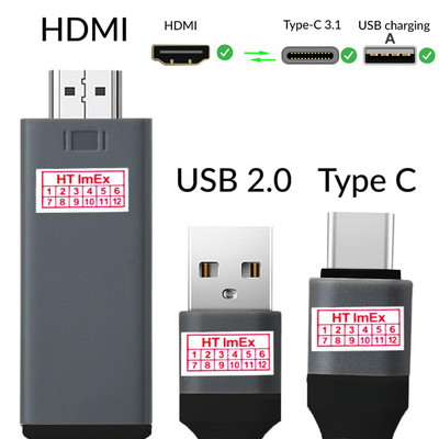 USB Typ-C auf HDMI Konverter Kabel 4K HD TV Adapter komp. für iphone 16 Pro MAX