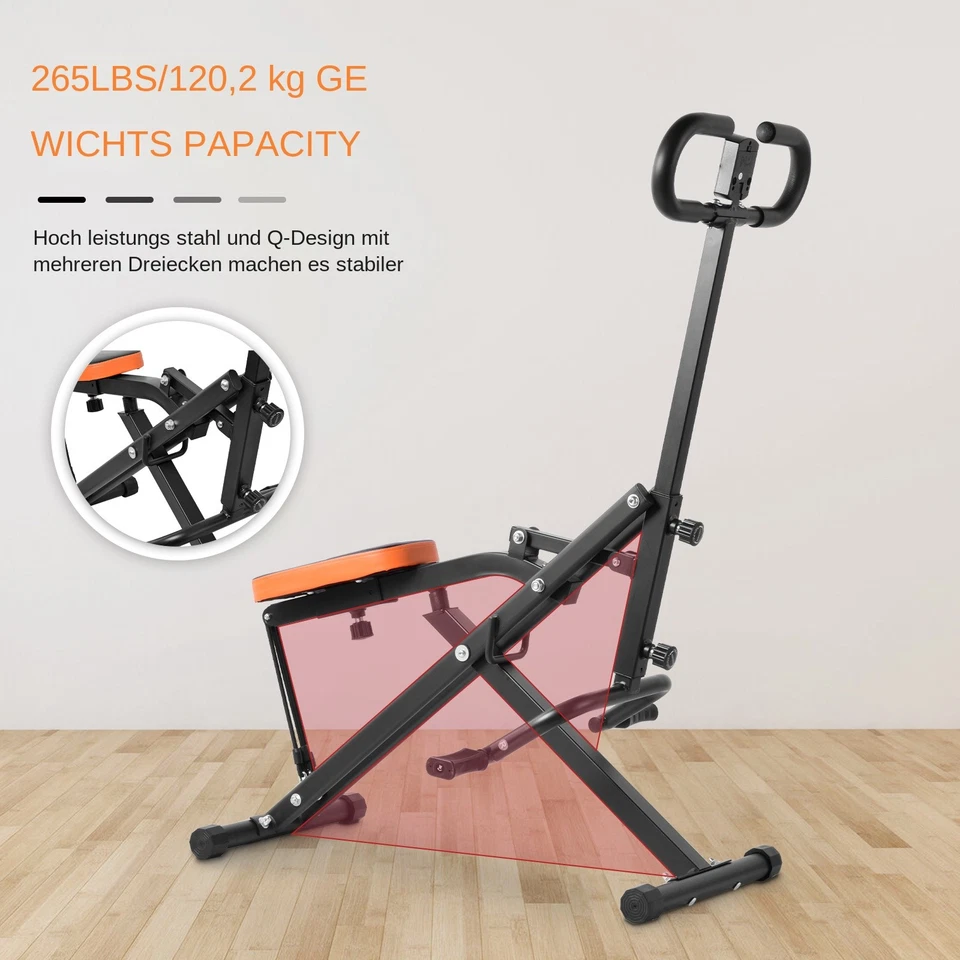 Maschine Bauchtrainer Bauchmuskeltrainer Einstellbar 120kg Schwarz - Bild 3 von 4