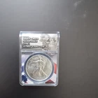 2021 American Silver Eagle Type I ANACS MS70 - A First Strike Coin US Flag label