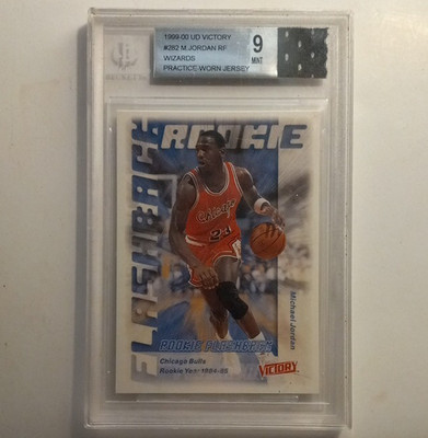Upper Deck 1999-00 UD Victory Michael Jordan Rookie Flashback #282 BGS 9 Mem