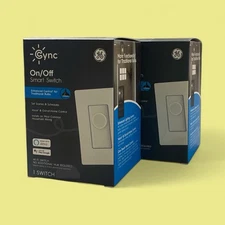 GE Cync ON/OFF Smart Switch. Works With Alexa & Google. (2 Pack) IK