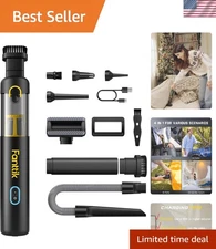 Lightweight V8 Apex Mini Vacuum - Cordless, HEPA Filter for Cars and Offices