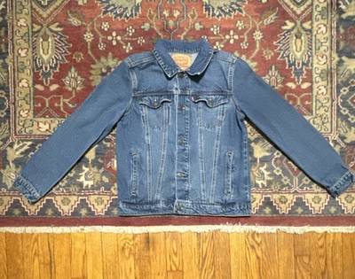 Levi Strauss & Co. Blue Denim Trucker Jacket Women s Small Girls XL
