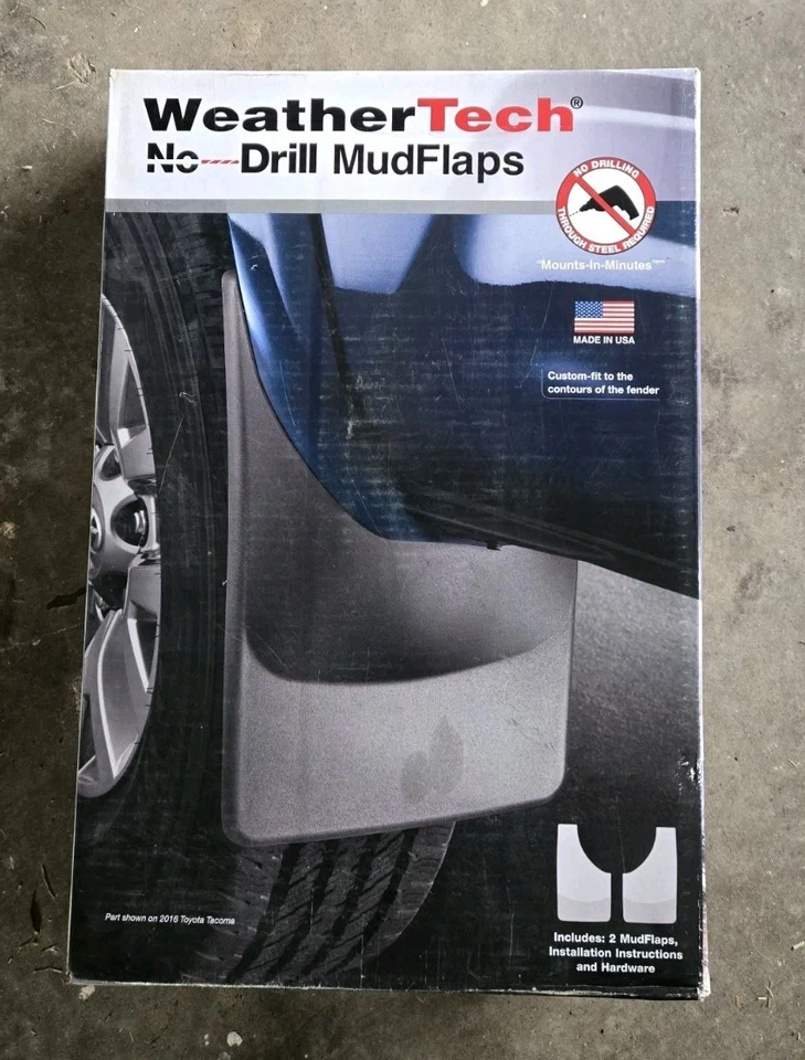 WeatherTech No Drill Mudflaps Front & Rear 120050 110050 *NEW* - Image 2 of 4
