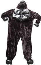 Dan Dee Padded Gorilla Costume Ape Kong Black Plush Youth Size Large HALLOWEEN