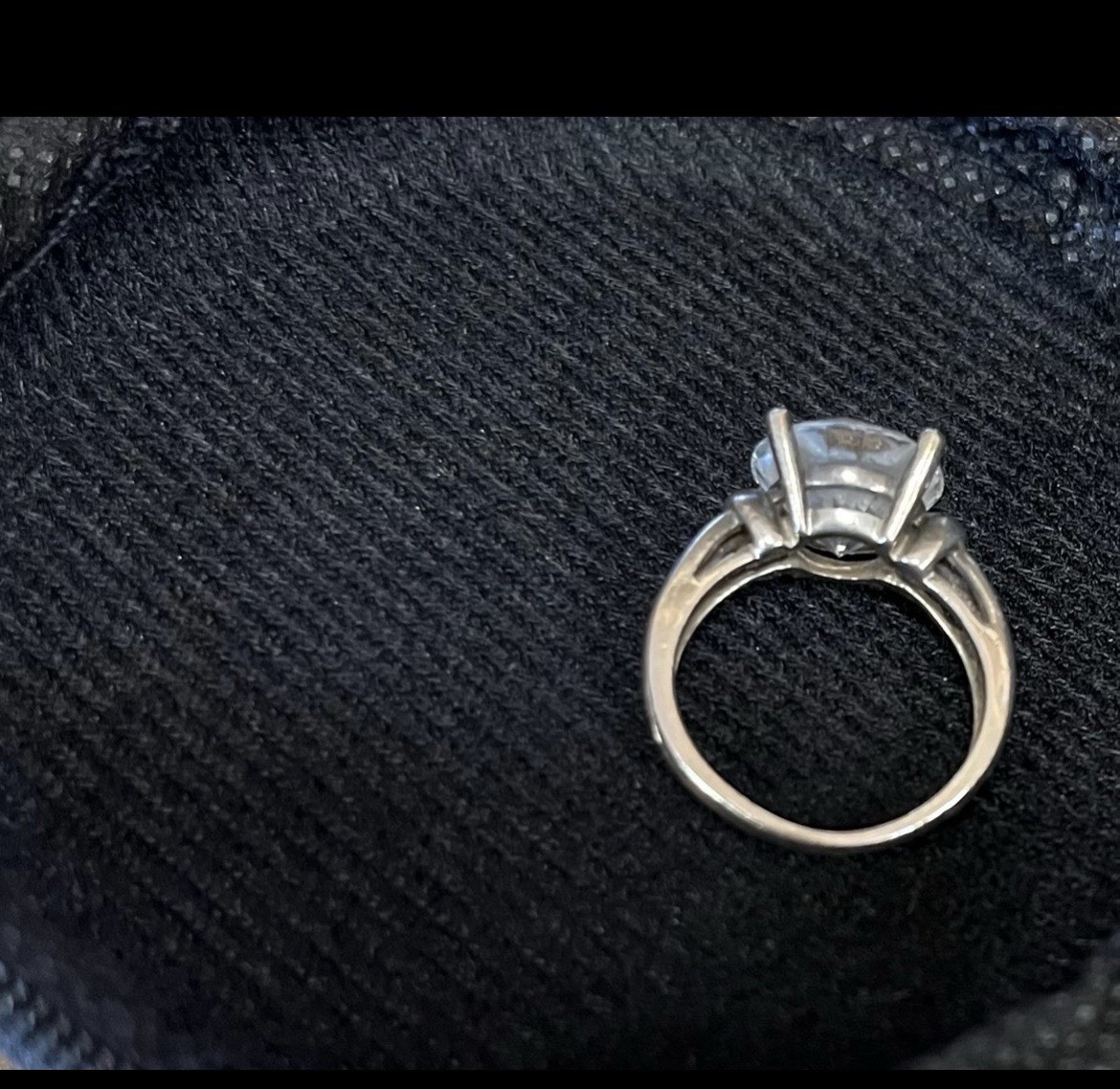 Sterling silver Solitaire Diamond Engagement Ring… - image 3