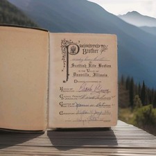 Rare 1958 Scottish Rite Masonic Bible – Valley of Danville, IL – SignedItem 