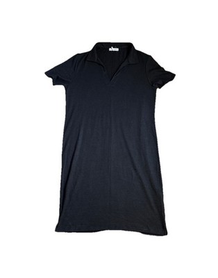 Rag & Bone Black Short Sleeve V-Neck Polo Mini Dress. Size Small