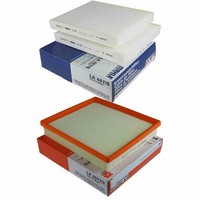 Mahle / Knecht Set Filterpaket Luftfilter LX 2077/3 Innenraumfilter LA 467/S