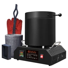 TOAUTO 8KG Large Electric Aluminum Melting Furnace ‎TAF8000, 1800W PID Smelte...