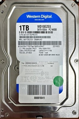 WESTERN DIGITAL WDC WD10EZEX-08WN4A0 1 TB 7200RPM SATA HDD Internal HDD