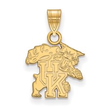 14k Gold LogoArt University of Kentucky U-K Wildcat Small Pendant