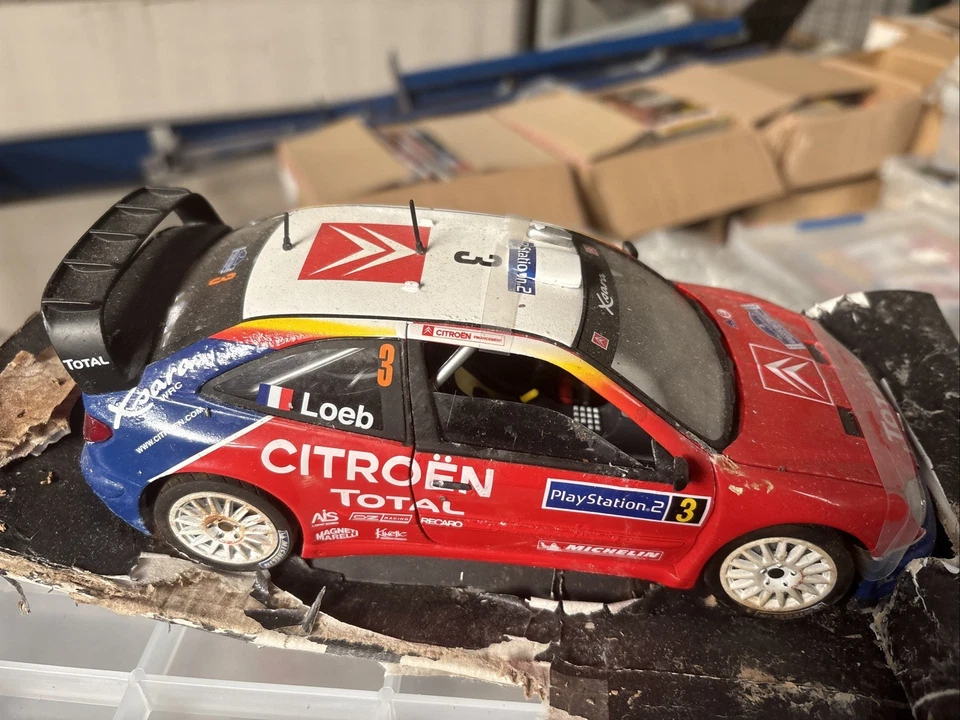 CITROEN XSARA WRC TOUR DE CORSE S.LOEB SOLIDO 1/18 2004 9054 Tatty Paint No Box - Image 4 of 4