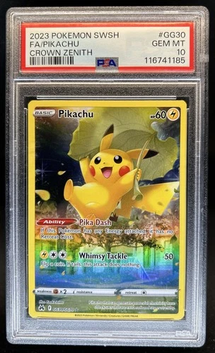 2023 Pokemon SWSH Crown Zenith Pikachu Galarian Gallery #GG30/GG70 PSA 10