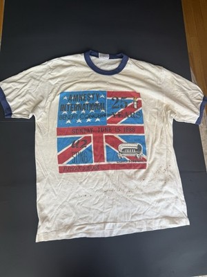 Vintage 1986 Amnesty International Conspiracy Of Hope Tour Ringer Tshirt U2 L