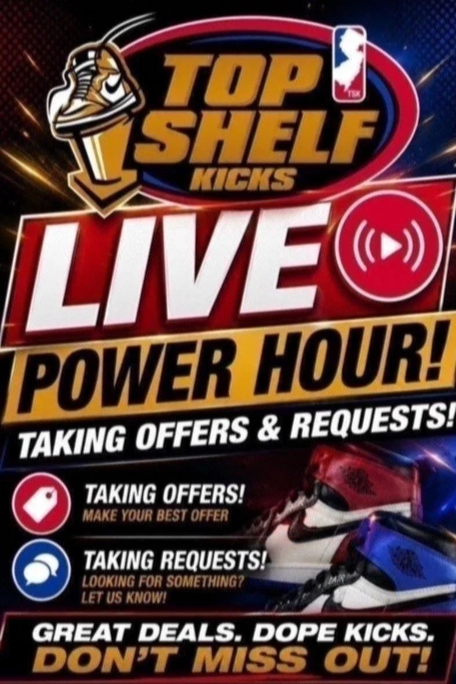 TOPSHELF KICKS LIVE. TAKING SNEAKER OFFERS & REQUESTS