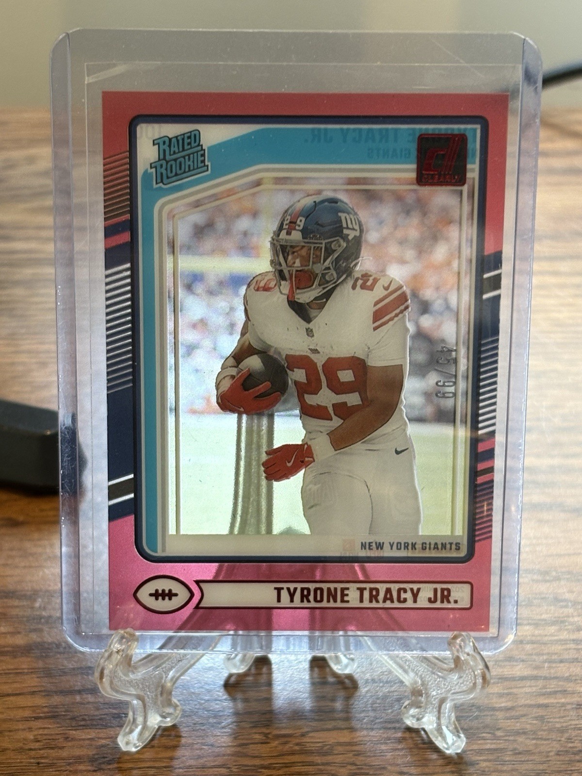 2024 Panini Clearly Donruss - Rated Rookie Tyrone Tracy /99 Jr. #100 Red