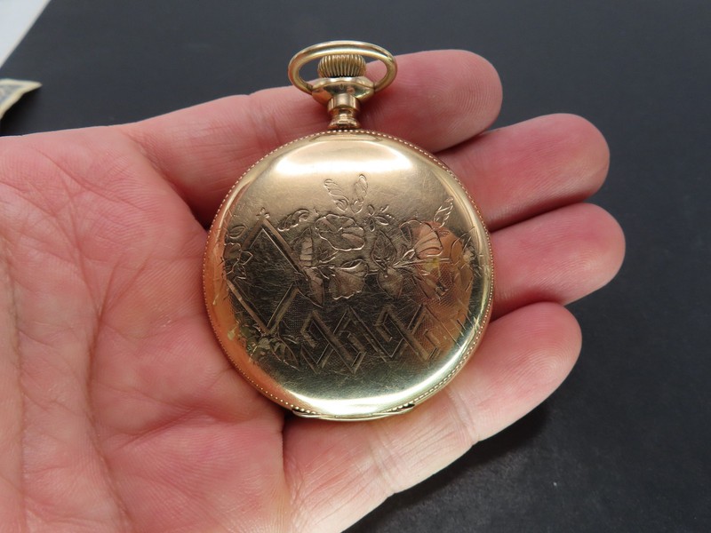 1900 Elgin 220 Pocket Watch, 15j 16s, 25-year Gold Filled Hunting, Repair