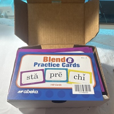Abeka Blend B Practice Cards 149 Educational Alphabet Letters Set Ages 4-7