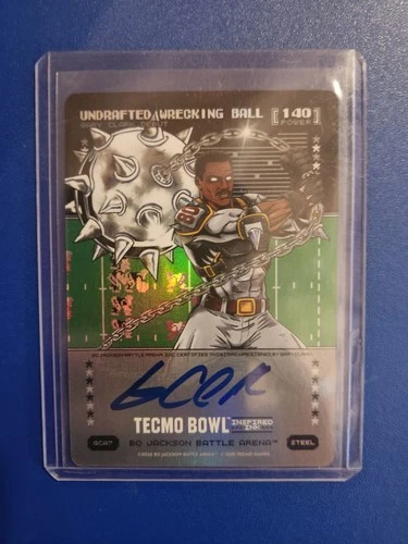 Bo Jackson Battle Arena Tecmo GCA7 Undrafted Wrecking Ball Steel Auto Gary Clark